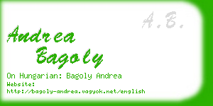 andrea bagoly business card